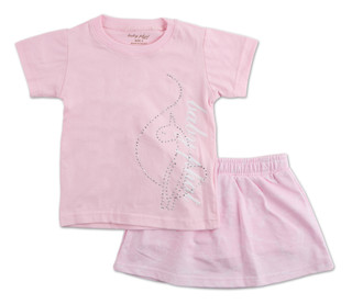 Thumbnail 1: Baby Phat Little Girls 2 Pc Logo Bling Skort Set 