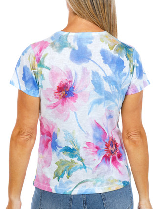 Thumbnail 2: Milano Women's Floral Print Top  