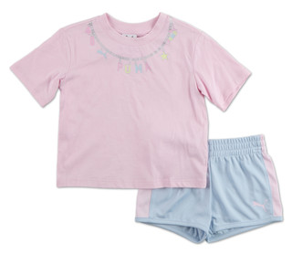 Thumbnail 1: Puma Little Girls Active 2 Pc Shorts Set 