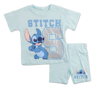 Thumbnail 1: Disney Little Girls 2 Pc Stitch Shorts Set 