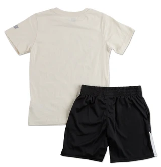 Thumbnail 2: New Balance Girls 2 Pc Logo Graphic Tee & Shorts Set 