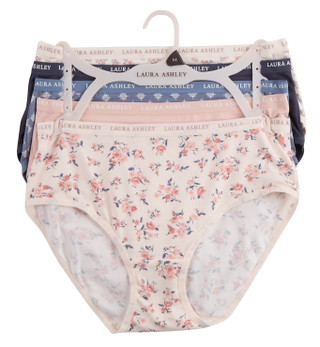 Thumbnail 1: Laura Ashley Women's 5 Pk Super Soft Micro Brief Panties 