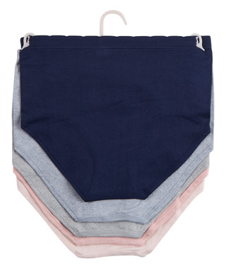 Thumbnail 2: Laura Ashley Women's Plus 5 Pk Scalloped Waist Brief Panties 