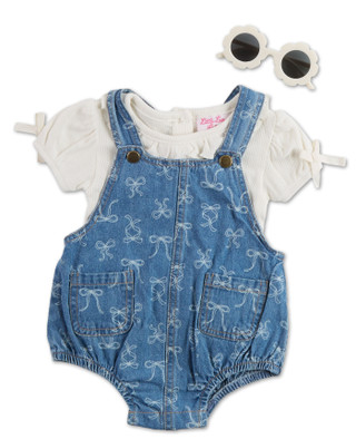 Thumbnail 1: Little Lass Baby Girls 3 Pc Romper Set 