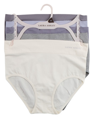 Thumbnail 1: Laura Ashley Women's 5 Pk Comfort Stretch Brief Panties 