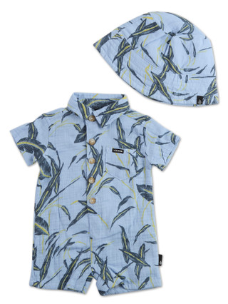 Thumbnail 1: VOLCOM Baby Boys 2 Pc Romper & Hat Set  