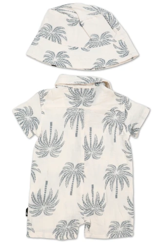 Thumbnail 2: VOLCOM Baby Boys 2 Pc Romper & Hat Set  