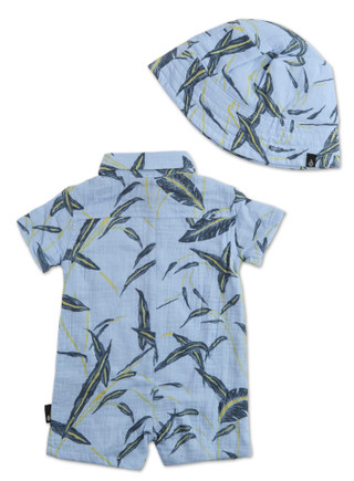 Thumbnail 2: VOLCOM Baby Boys 2 Pc Romper & Hat Set  