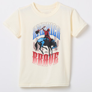 Thumbnail 1: Bioworld Boys Americana Brave Cowboy Graphic Tee 
