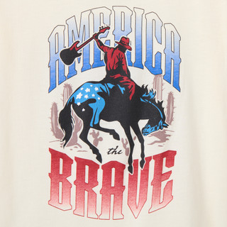 Thumbnail 2: Bioworld Boys Americana Brave Cowboy Graphic Tee 
