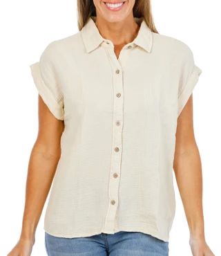 Thumbnail 1: Thread & Supply Women's Soft Button Down Top  
