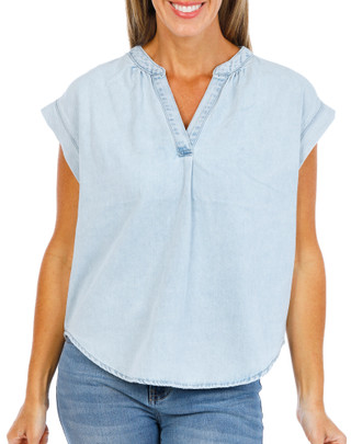 Thumbnail 1: Thread & Supply Women's Chambray Denim Top  