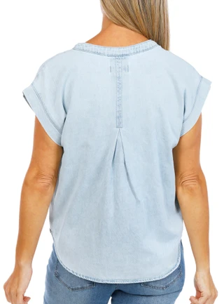 Thumbnail 2: Thread & Supply Women's Chambray Denim Top  