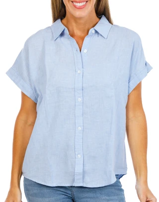 Thumbnail 1: Thread & Supply Women's Solid Button Down Top  