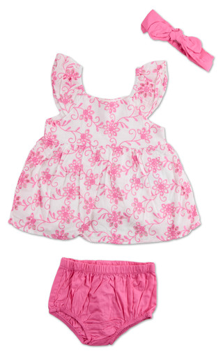 Thumbnail 1: PL Baby Baby Girls 3 Pc Dress Set 