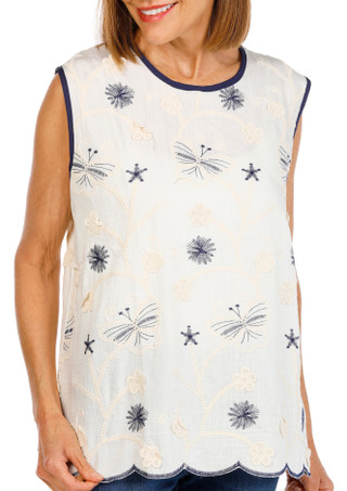 Thumbnail 1: Ana & Rose Women's Sleeveless Butterfly Tank Top 