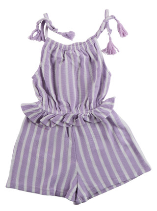 Thumbnail 1: Vince Camuto Girls Textured Knit Stripe Romper 