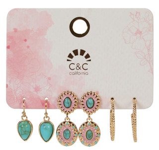 Thumbnail 1: C&C 3 Pk Earrings 