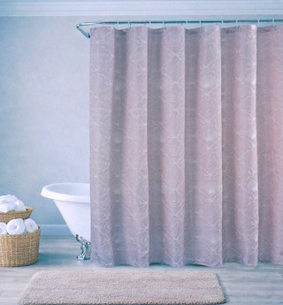 Thumbnail 2: Caribbean Joe 70x72 Raised Woven Shower Curtain 