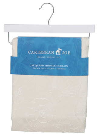 Thumbnail 1: Caribbean Joe 70x72 Raised Woven Shower Curtain 