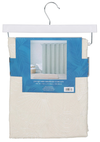 Thumbnail 3: Caribbean Joe 70x72 Raised Woven Shower Curtain 