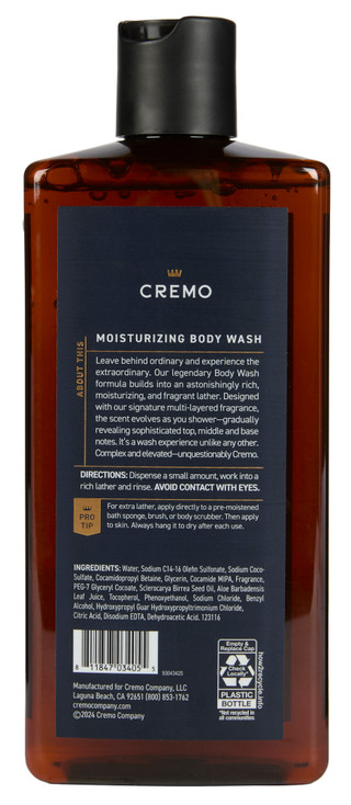 Thumbnail 2: CREMO Men’s Body Wash – Palo Santo Deep & Smoky, 16 fl oz 