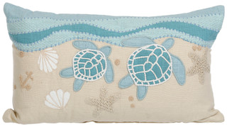 Thumbnail 1: Beach Bungalow 14x24 Beach Turtles Decorative Pillow 