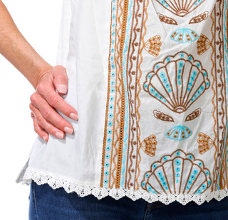 Thumbnail 2: Democracy Women's Sleeveless Embroidered Tank 