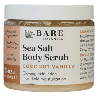 Thumbnail 1: Bare Botanicals 24 oz Coconut Vanilla Body Scrub 