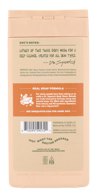 Thumbnail 2: DR. SQUATCH Men’s Natural Body Wash - Wood Barrel Bourbon, 14 fl oz 