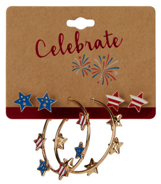 Thumbnail 1: Celebrate 3 Pk Americana Earrings 