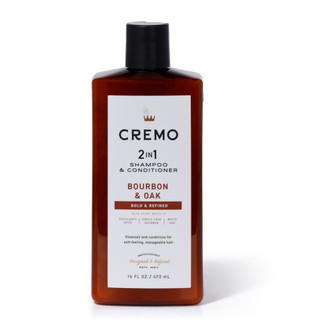 Thumbnail 1: CREMO Men's 2‑in‑1 Shampoo & Conditioner – Bourbon & Oak Bold & Refined, 16 fl oz 