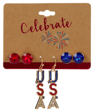 Thumbnail 1: Celebrate 3 Pk Americana Earrings 