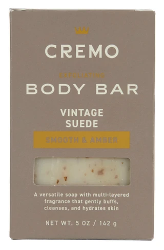 Thumbnail 2: CREMO Men's Body Bar Soap - Vintage Suede Scent, 5 oz 