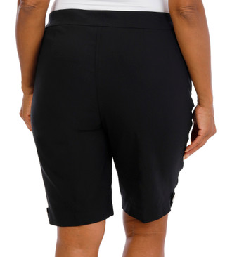 Thumbnail 2: Coral Bay Women's Gold Shell Hem Shorts 