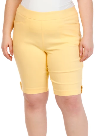Thumbnail 1: Coral Bay Women's Gold Shell Hem Shorts 