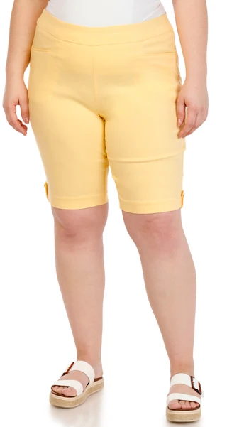 Thumbnail 5: Coral Bay Women's Gold Shell Hem Shorts 