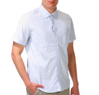 Thumbnail 1: DKNY Men's Short Sleeve Button Down Shirt 