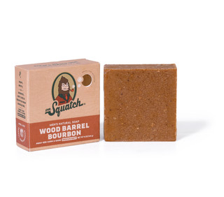 Thumbnail 1: DR. SQUATCH Men’s Natural Bar Soap – Wood Barrel Bourbon, 5 oz 