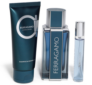Thumbnail 2: FERRAGAMO Men’s Intense Blue Eau De Parfum 3 Piece Set 3.4 oz 
