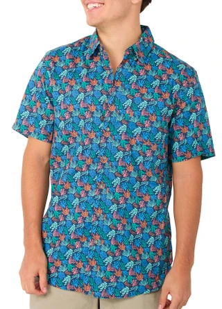 Thumbnail 1: Eddie Bauer Men's Baja Printed Short Sleeve Shirt 