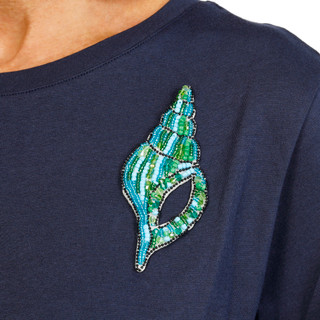 Thumbnail 3: Philosophy Women's Short Sleeve Seashell Crew Neck Top 