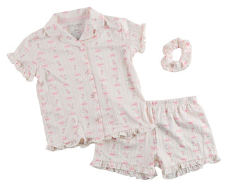 Thumbnail 1: Laura Ashley Girls 2 Pc Pajama Shorts Set 
