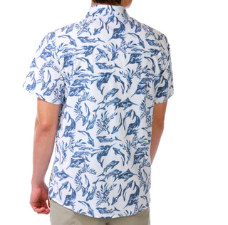 Thumbnail 2: REEL LEGENDS Men's Short Sleeve Woven Button Down Shirt 