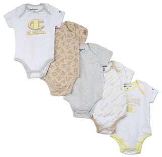 Thumbnail 1: Champion Baby Boys 5 Pk Logo Bodysuits 