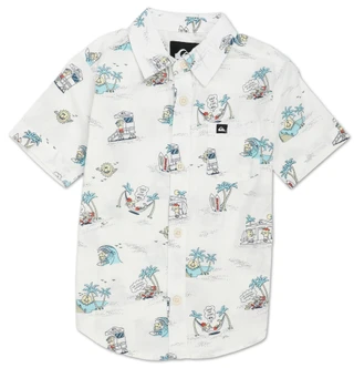 Thumbnail 1: Quiksilver Little Boys Surf Doodle Button Down 