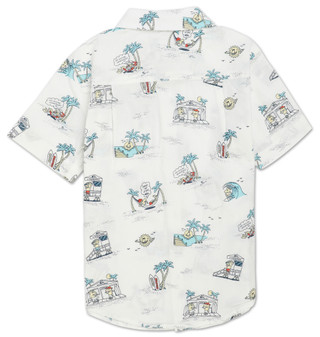 Thumbnail 2: Quiksilver Little Boys Surf Doodle Button Down 