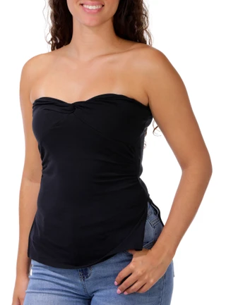 Thumbnail 1: Madden Girl Juniors Side Split Ruched Tube Top 