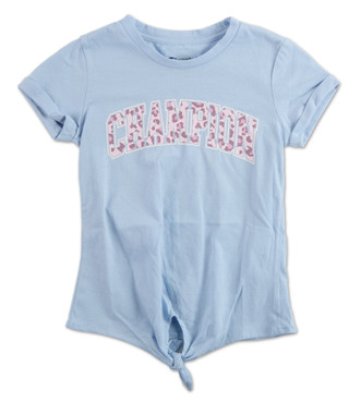 Thumbnail 1: Champion Girls Short Sleeve Front Tie Top 