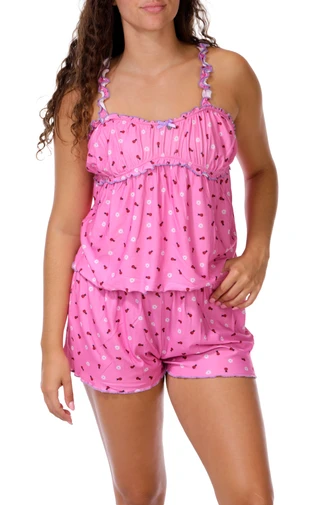 Thumbnail 1: Madden Girl Juniors 2 Pc Pajama Shorts Set  